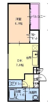 深江橋駅 徒歩5分 1階の物件間取画像